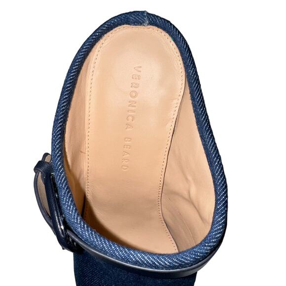 Brand New Veronica Beard Dacey Blue Denim Clogs Mule Size 9 - Picture 10 of 12